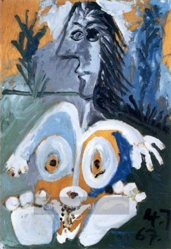  nackt - Nackte Gesicht dans l Herbe 1967 Kubismus Pablo Picasso